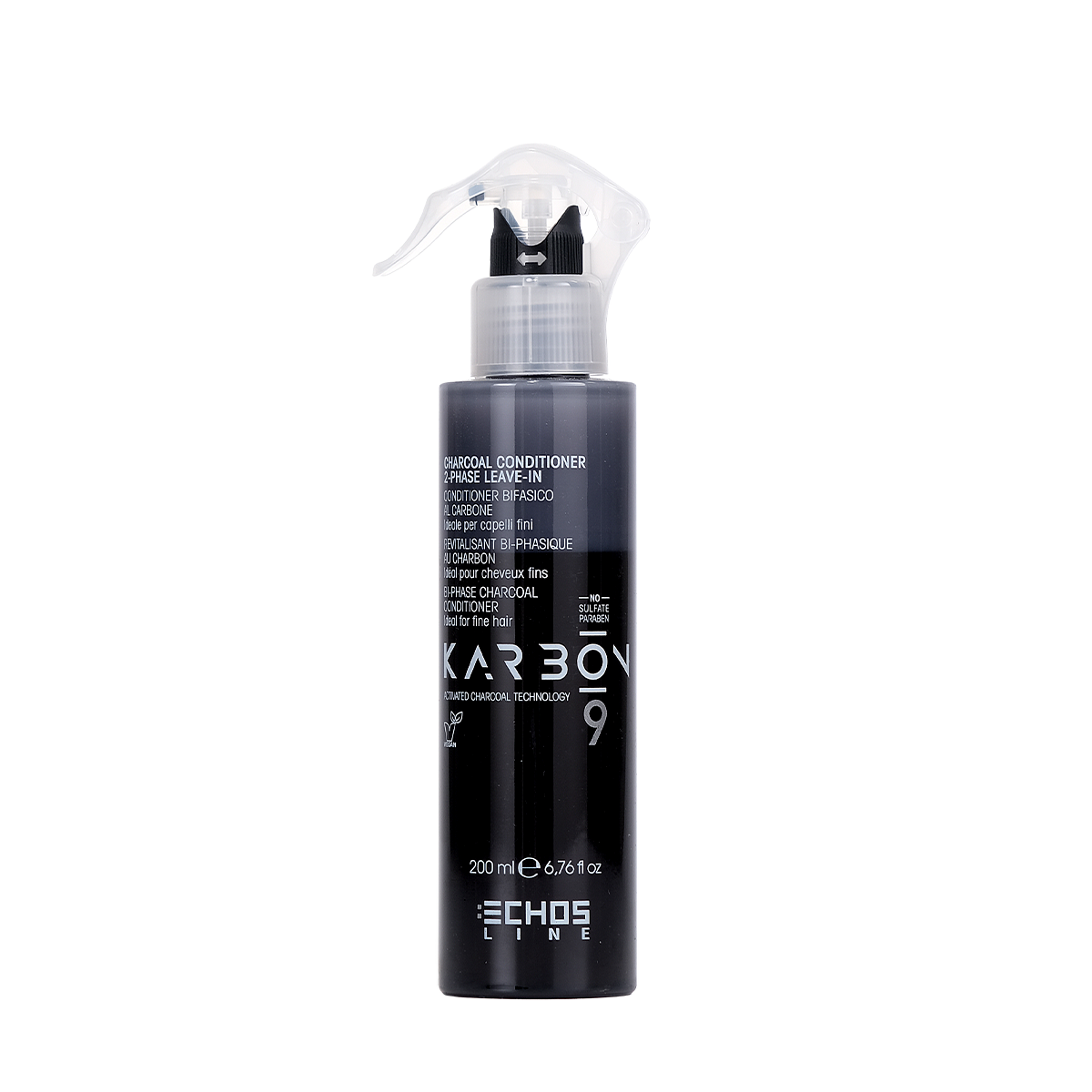 Bi-phase charcoal conditioner ideal for fine hair Karbon | Echosline Bi-phase charcoal conditioner ideal for fine hair Karbon | Echosline